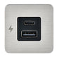 Scanstrut TILE USB-A/USB-C Interior Charging Socket - 12/24V - Stainless Steel Bezel [SC-TILE-11]
