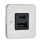 Scanstrut TILE USB-A/USB-C Interior Charging Socket - 12/24V - Stainless Steel Bezel [SC-TILE-11]