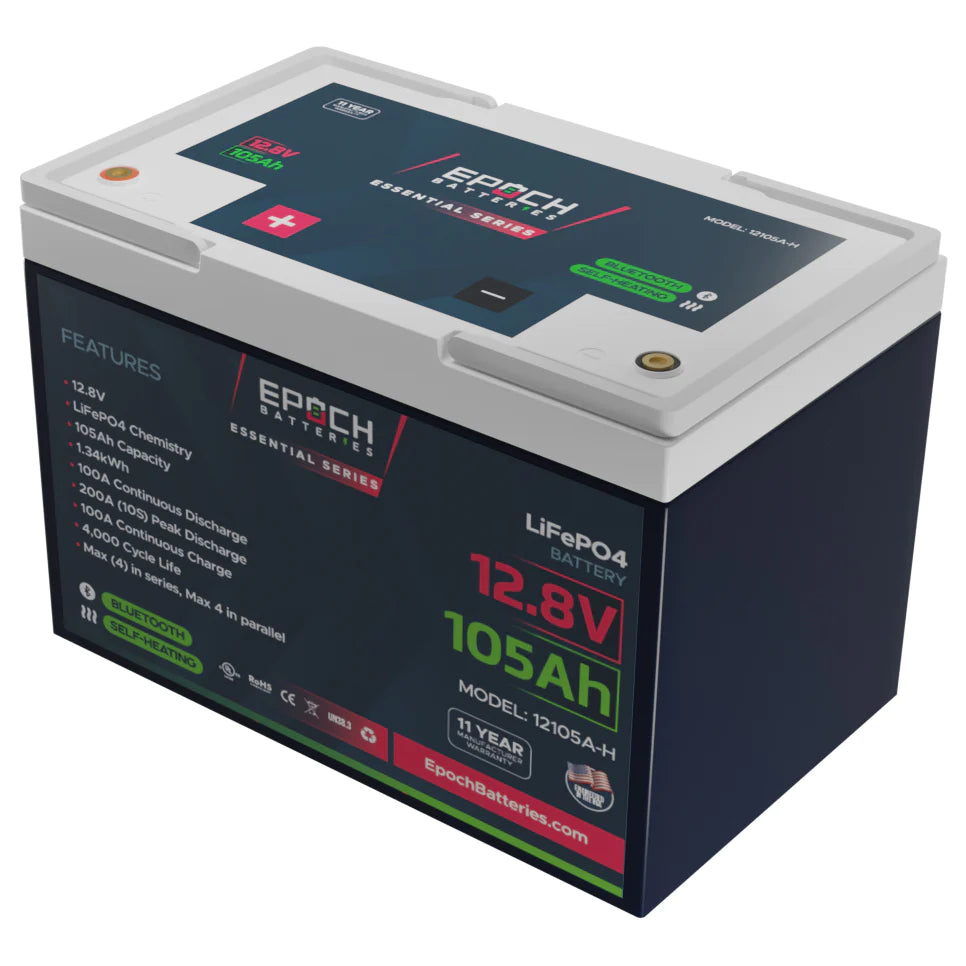 12V 105AH | HEATED & BLUETOOTH | LIFEPO4 BATTERY