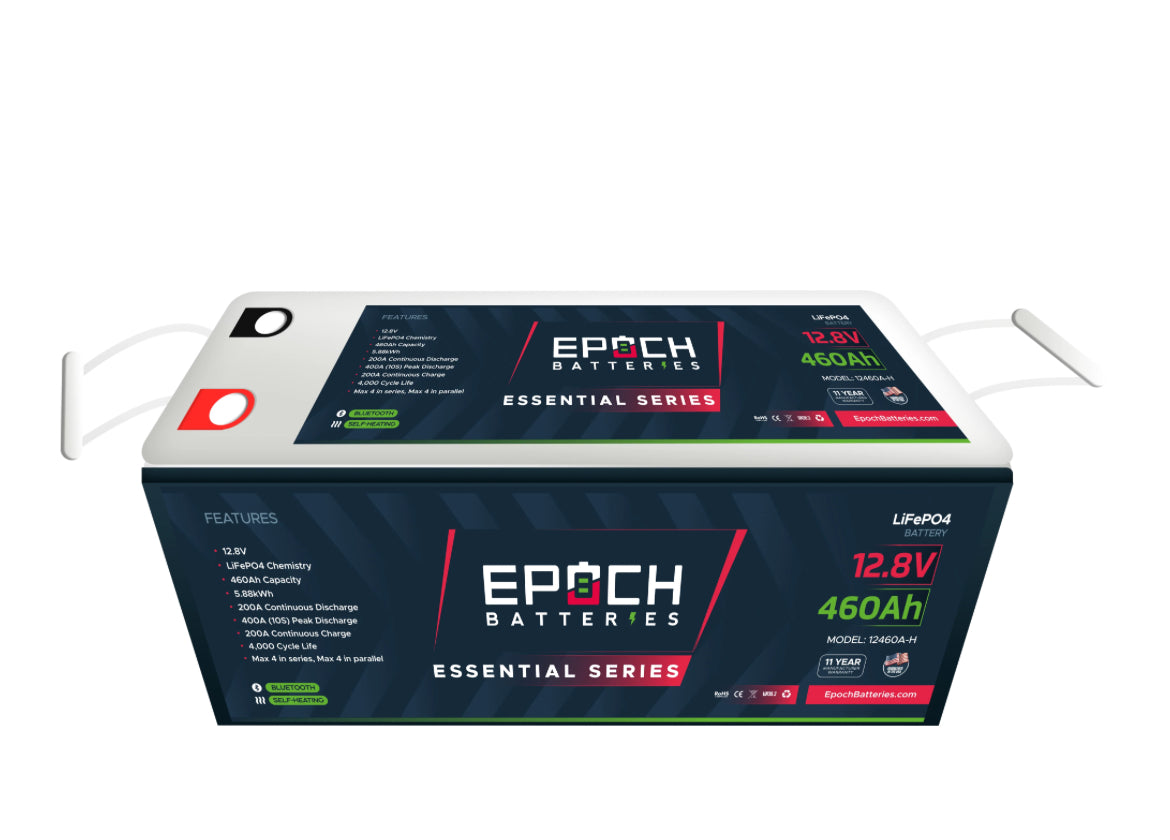 (Pre-Order) 12V 460Ah | Heated & Bluetooth | LiFePO4 Battery Essentials