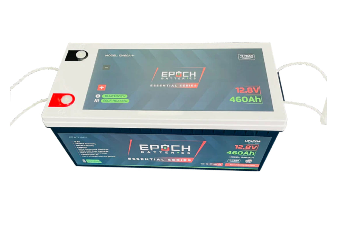 (Pre-Order) 12V 460Ah | Heated & Bluetooth | LiFePO4 Battery Essentials