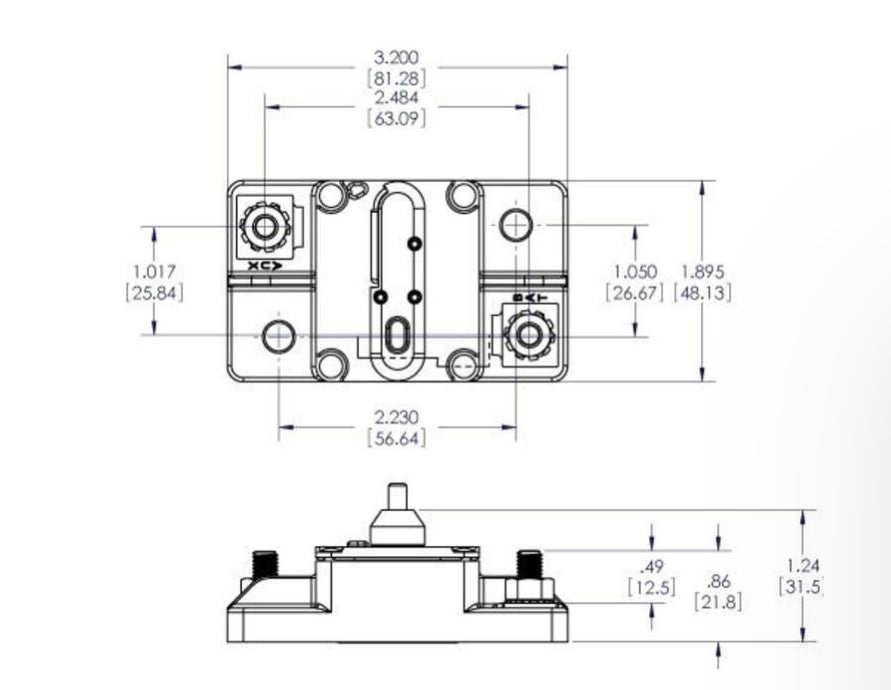 Blue Sea Systems 285-Series Circuit Breaker Surface Mount 70A