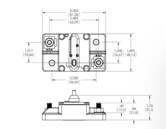 Blue Sea Systems 285-Series Circuit Breaker Surface Mount 70A