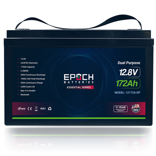 (PRE-ORDER) 12V 172Ah Cranking & Deep Cycle (Dual Purpose) LiFePO4 Battery - ETA AUG 14