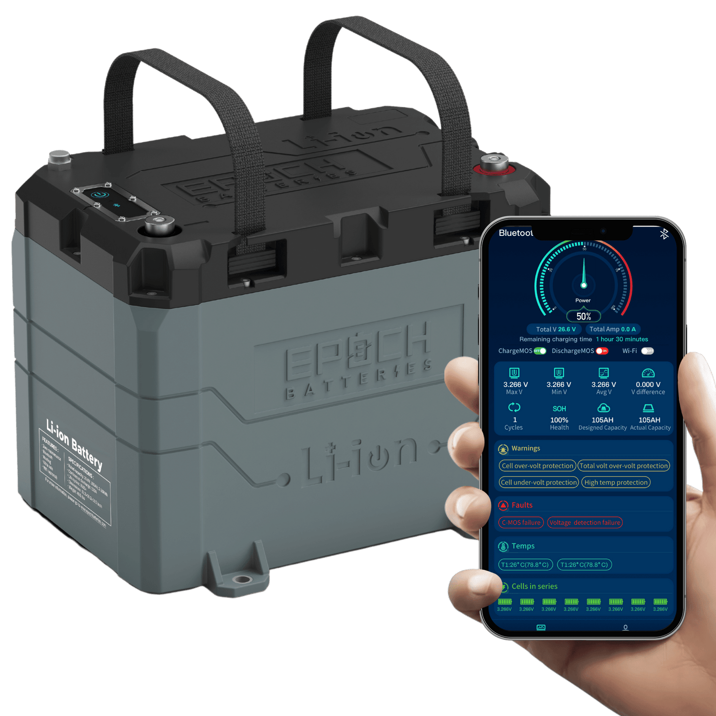 12V 100AH | HEATED & BLUETOOTH | LIFEPO4 BATTERY